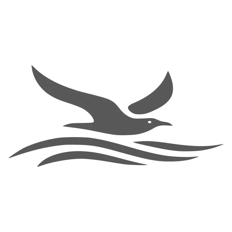 Möwe über dem Meer