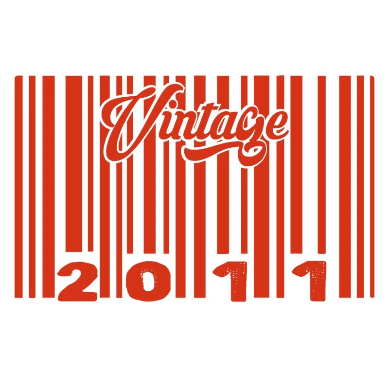 Vintage 2011 Born In 2011 14 Year Old Bar Code Anniversai