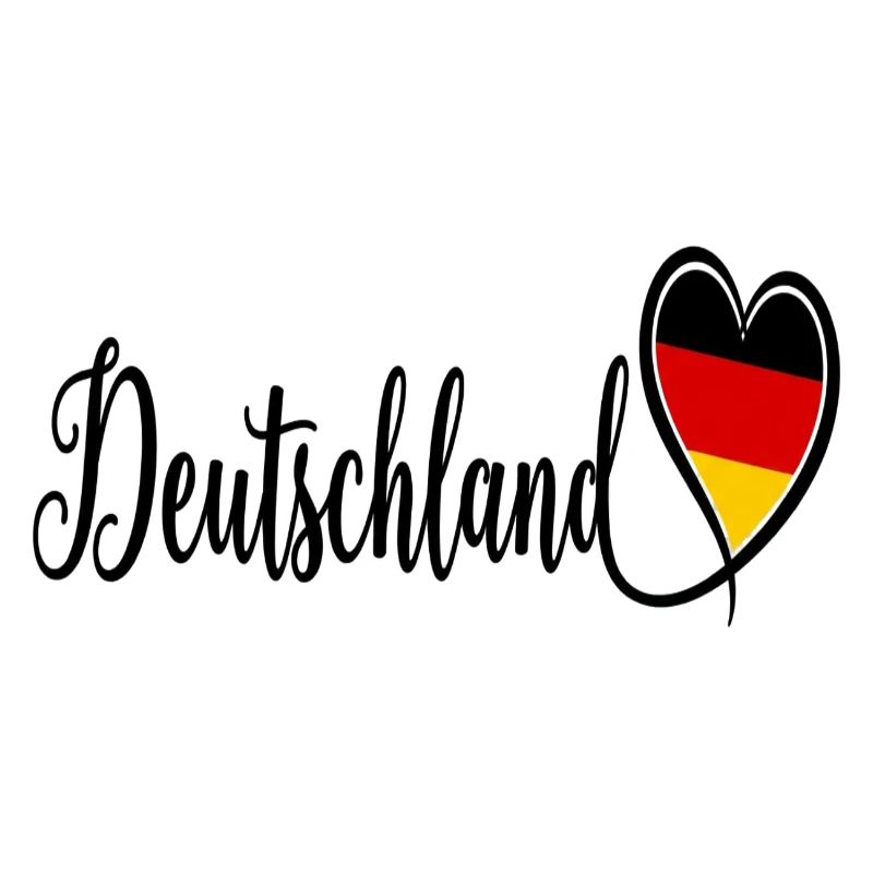 Deutschland Herzflagge Script