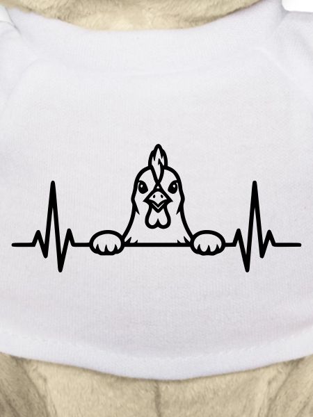 Chicken Heartbeat Cartoon Graphic