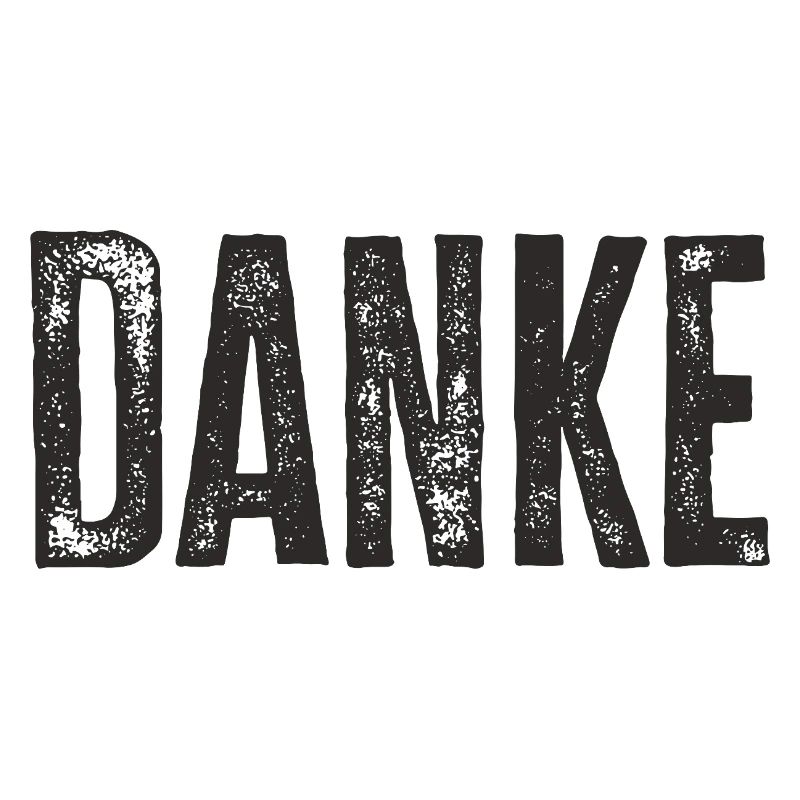 Danke Schriftzug – Minimalistisches Textdesign