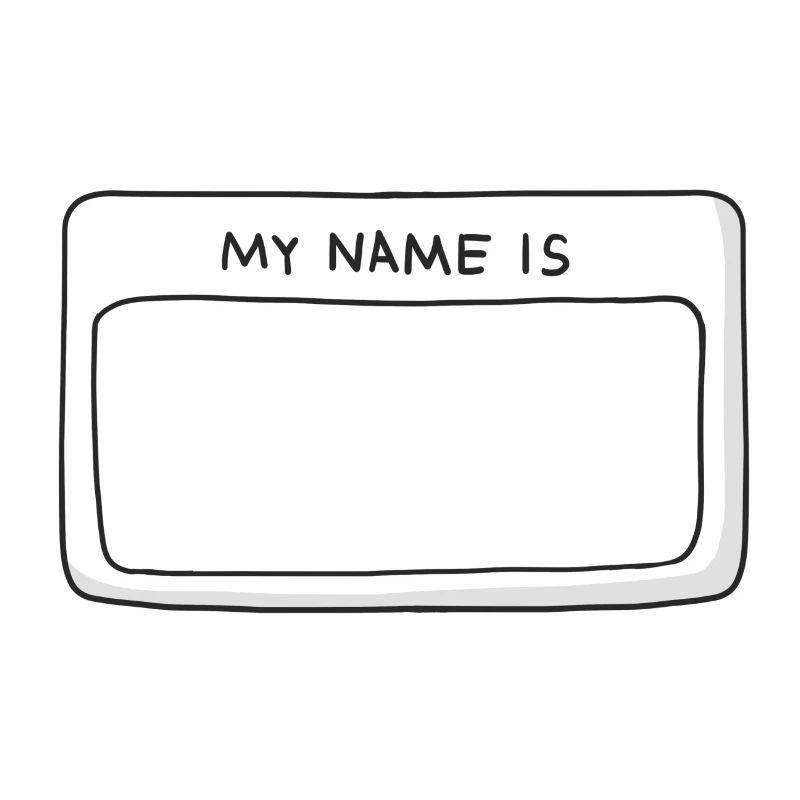 name tag my name is