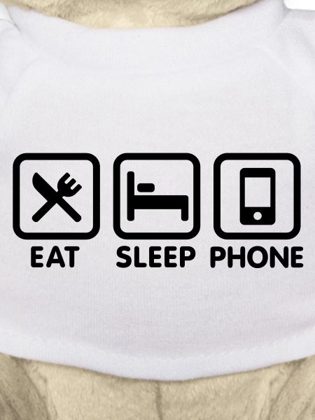 eating sleeping phone