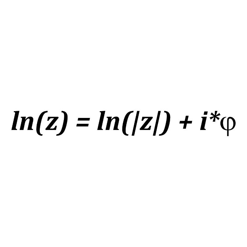 Formula Math Mathematical ln(z) = ln(|z|) + i*j