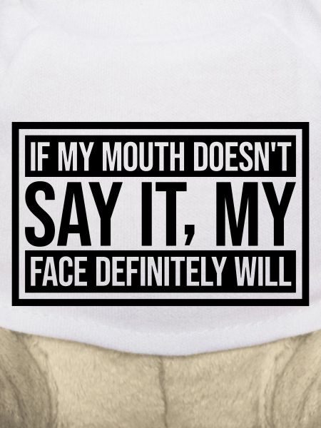 my face definitely will