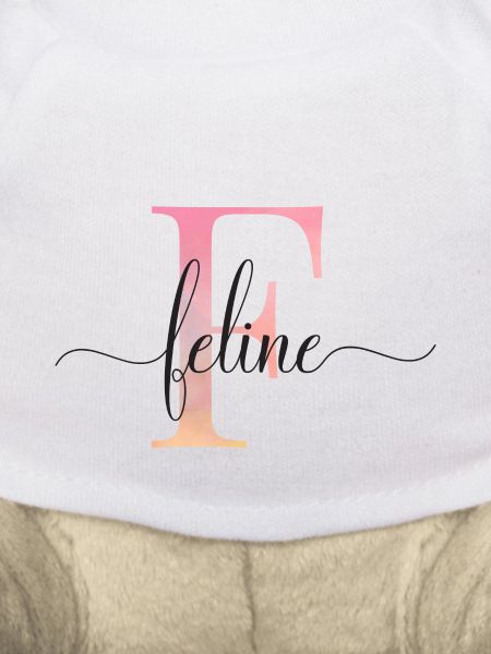 F| Monogramme | Nom | Félin |Aquarelle