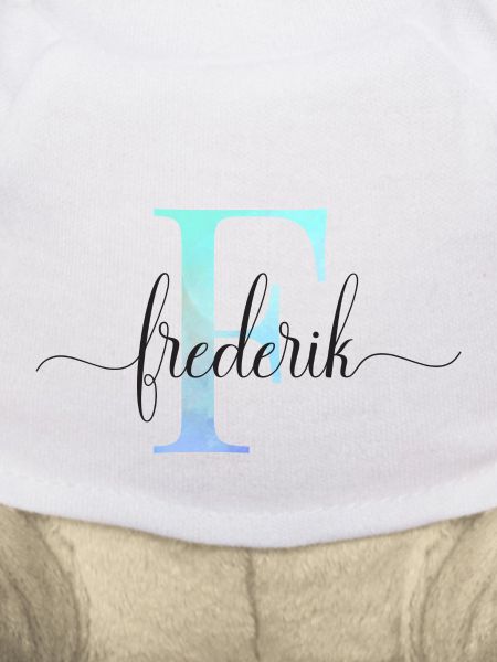 E| Monogramme | Nom | Frédéric | Aquarelle