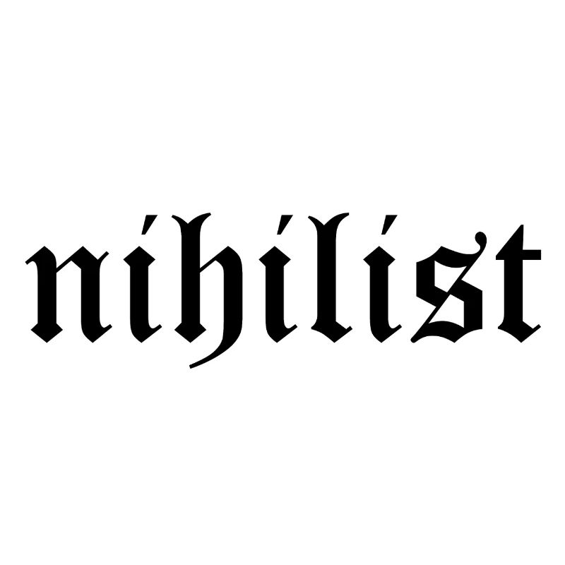 Nihilist gothic typography logo design