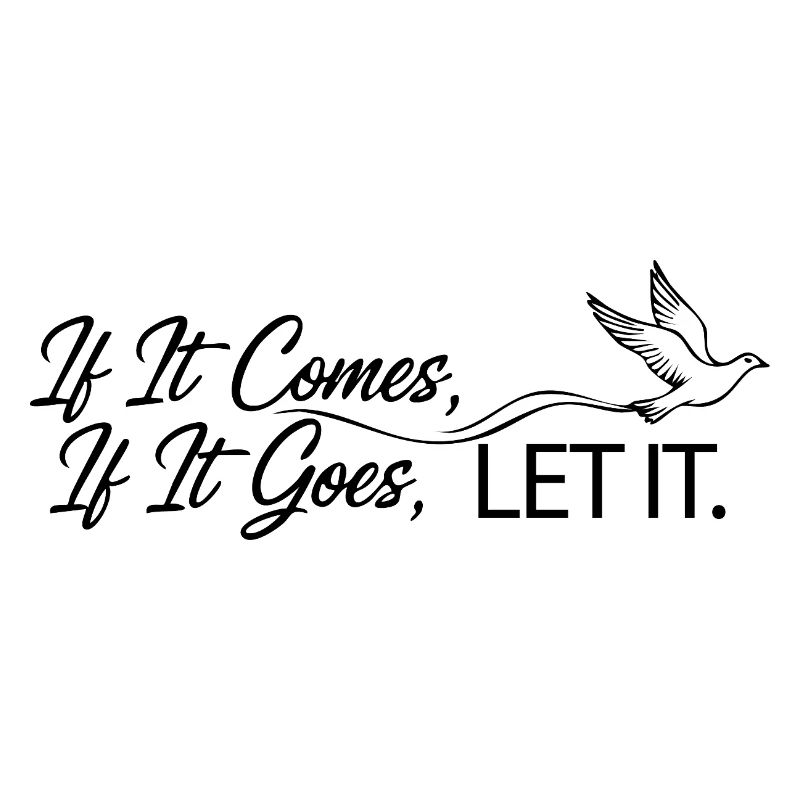 Let It – Chemise Retro Typography Citation Arquée