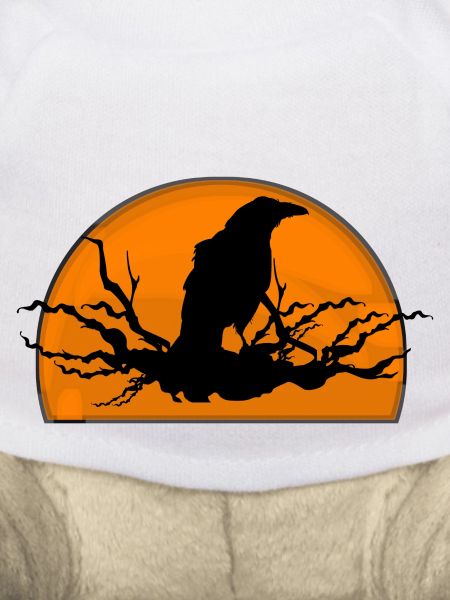 Raven in sunset