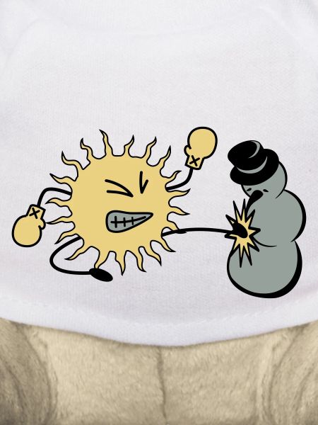sun kicks snowman