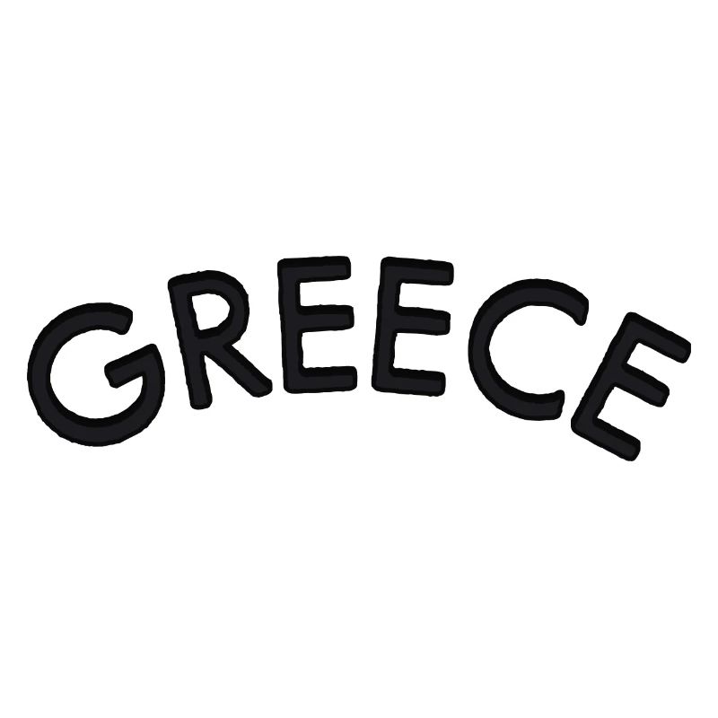 Lettrage courbe de Grèce