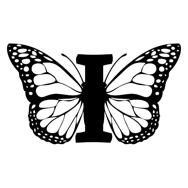 letter i butterfly