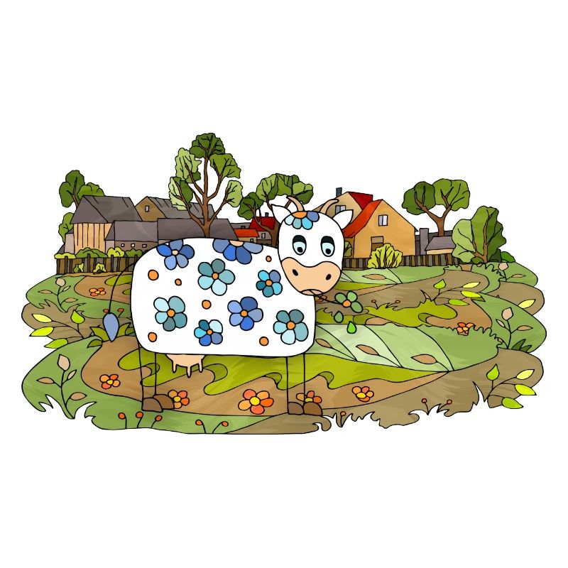 Landschaft mit einer Kuh