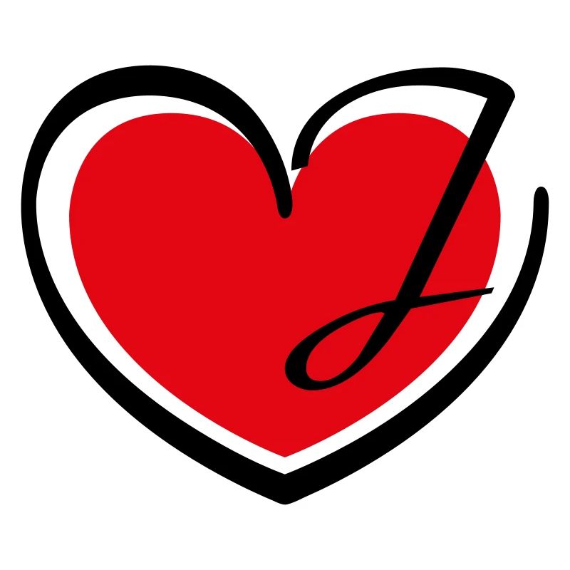 Liebe Herz Buchstabe J