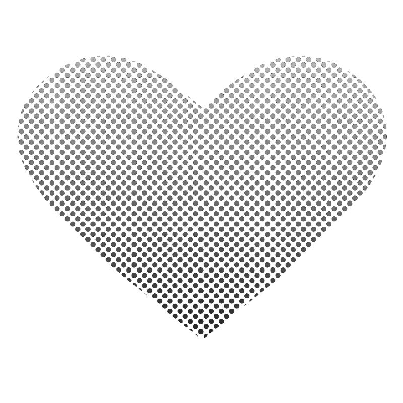 Liebe - Heart Bubble Grey Gradient