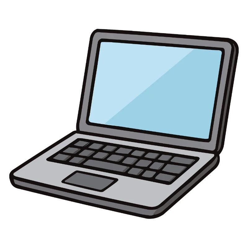Illustration d’ordinateur portable bleu