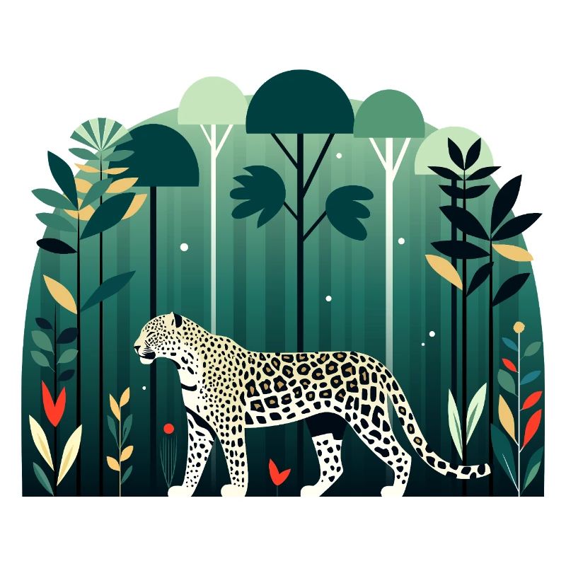 Léopard dans la jungle