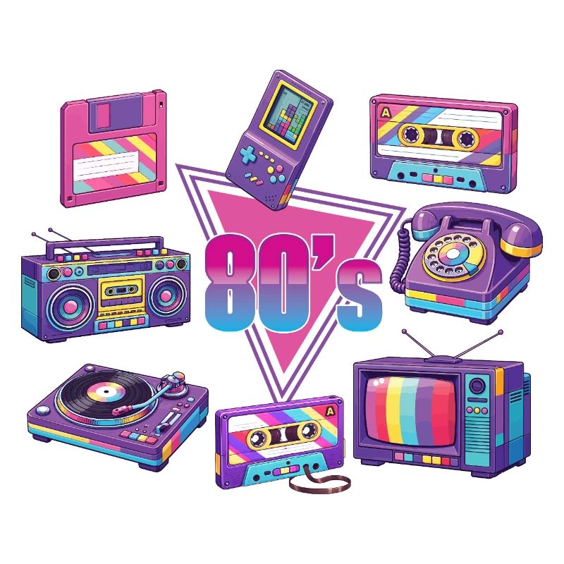 80’s Retro 1980s Music Mixtape Vibes