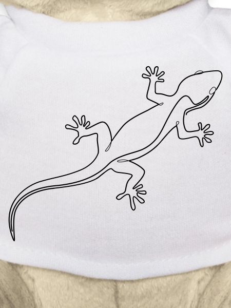Strichzeichnung Gecko