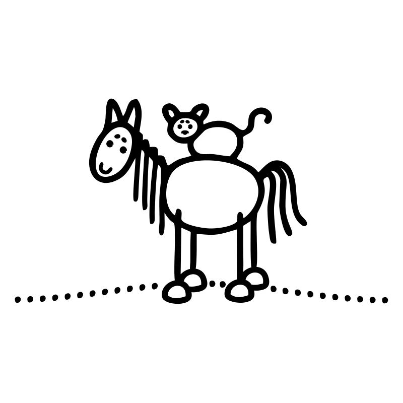 Pferd Katze