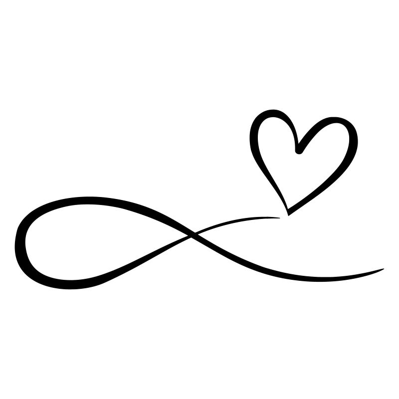 Herz Schnörkel Infinity Symbol Unendlichkeitsymbol