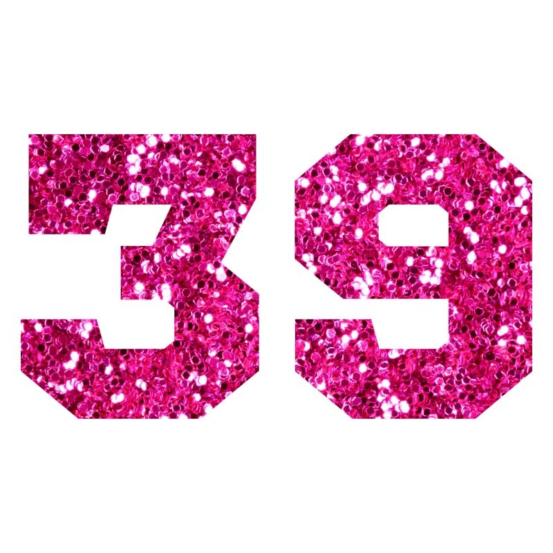 Nummer 39 Pink Glitter - 39. Geburtstag