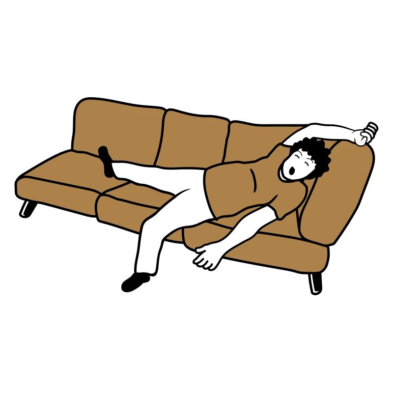 Schlafender Mann Couch