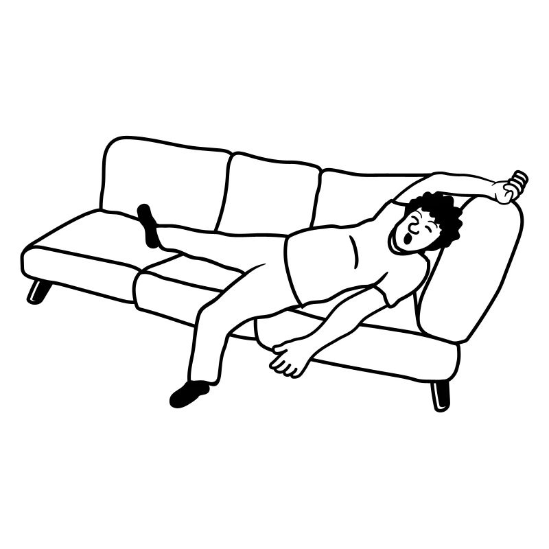 Couch sleeping man