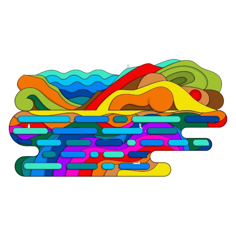 Psychedelische Berge