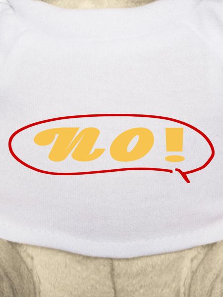 No with speech bubble
