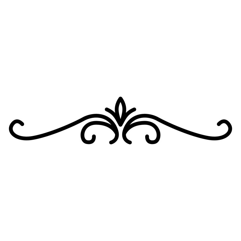 Ornament with curved lines