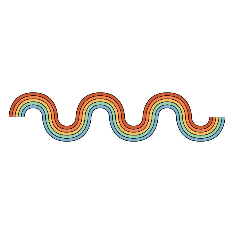 Waves Rainbow Retro