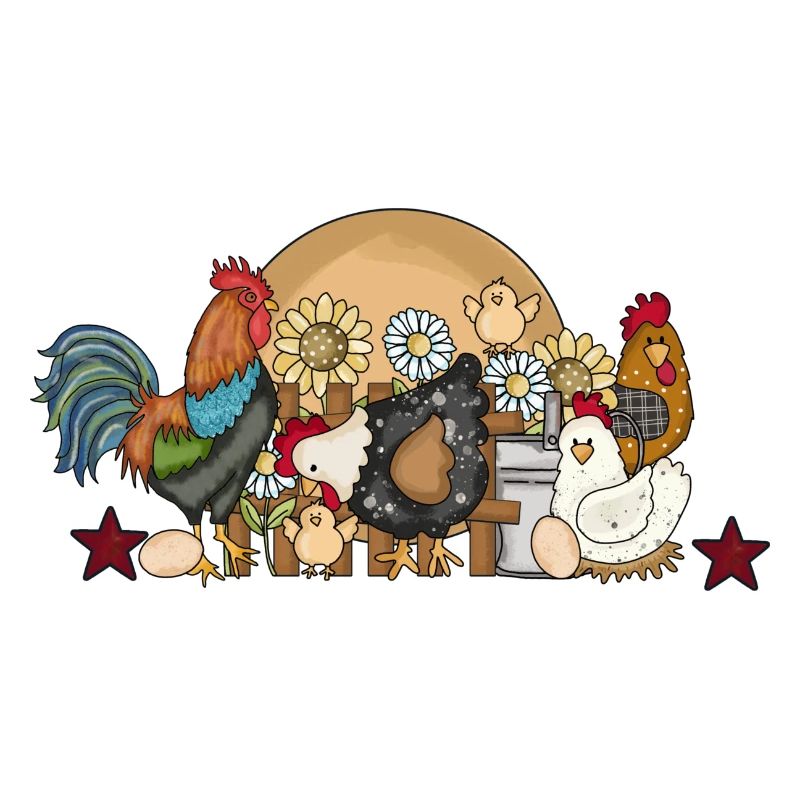 Funny chickens fun feathered cattle in the farm