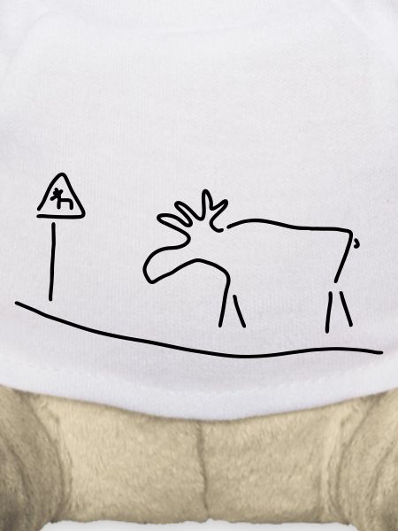 elch mit warnschild