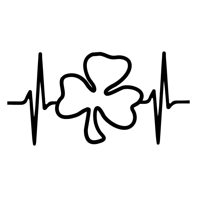 Heartbeat shamrock Cloverleaf St. Patrick ́s day
