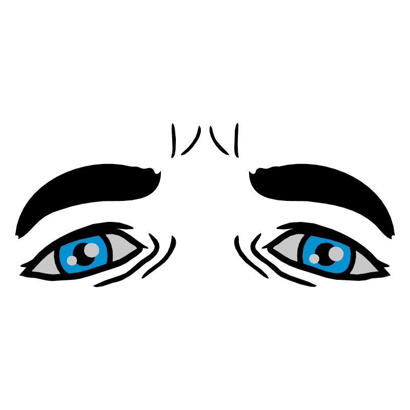 Blaue traurige Augen Design