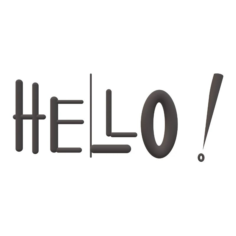 Hello Print von Iza Fabian,Shirt,Pullover und co.