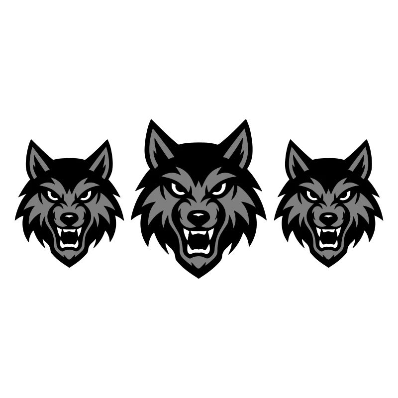 Wolf Kopf Gruppe Rudel