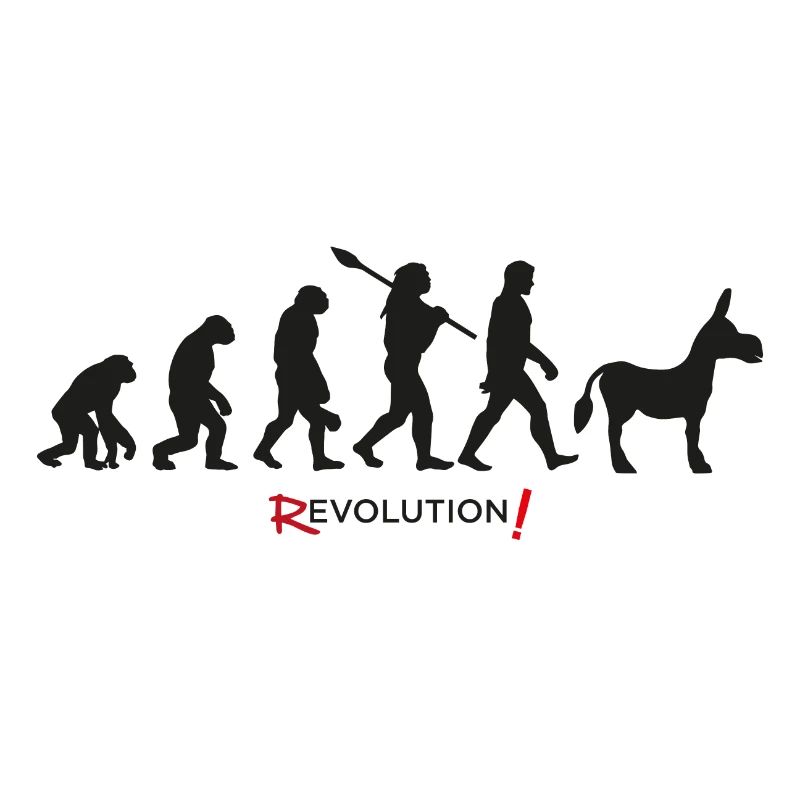 Évolution révolution humour âne cool