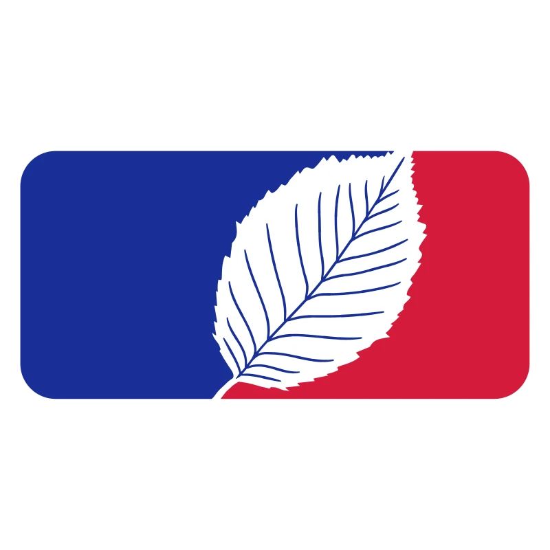 logo sport red blue beech leaf tree plant shape