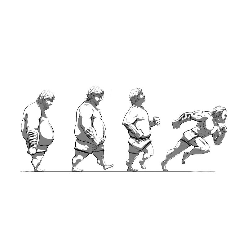 Evolution des fetten Kerls