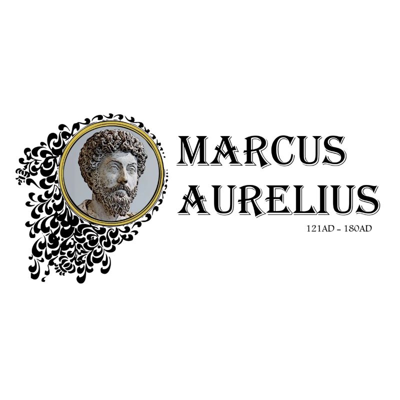 Marcus Aurelius gerahmt (schwarzer Text)