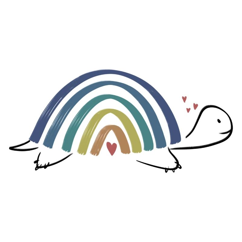 Schildkröte Regenbogen