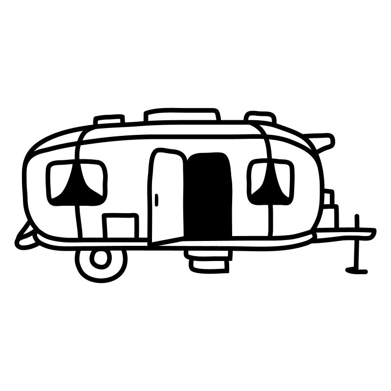 Comic Design Camping Wagen