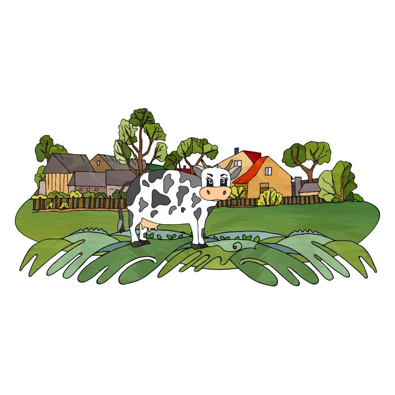 Landschaft mit einer Kuh