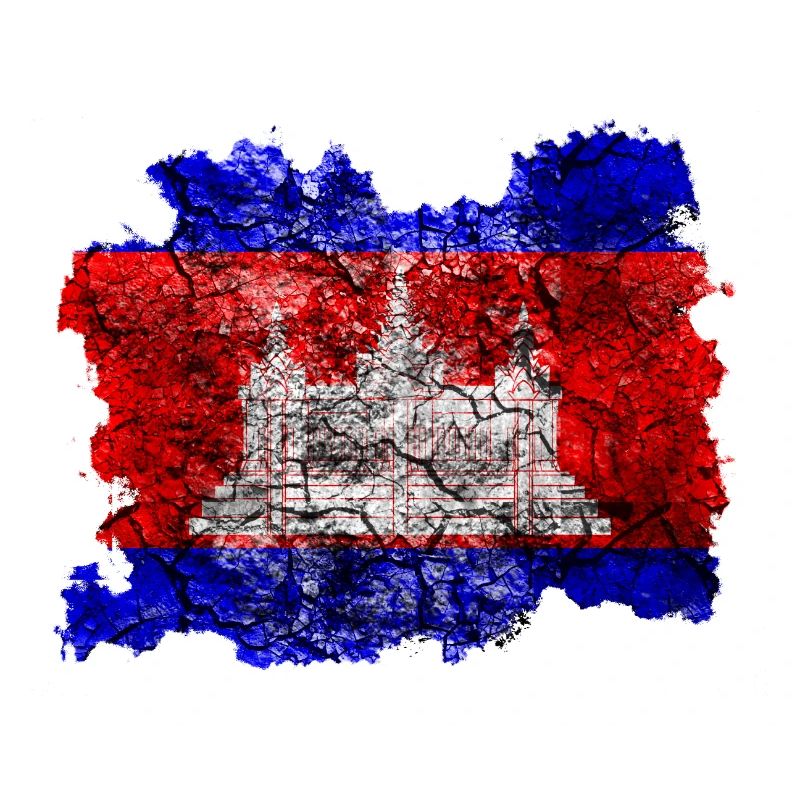 Cambodge Drapeau Vintage