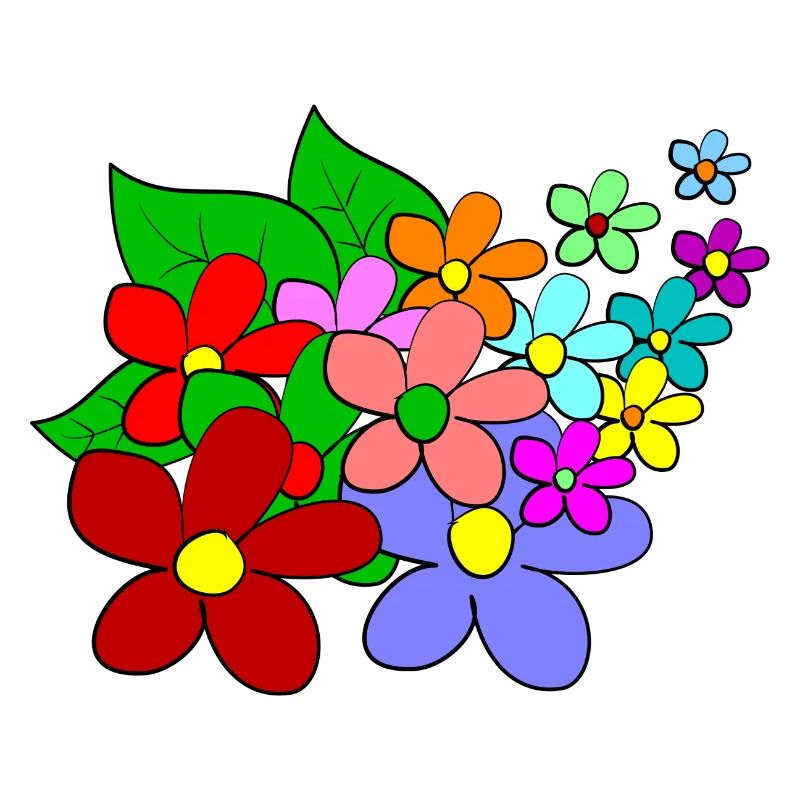 Fleurs Colorées et Dynamique