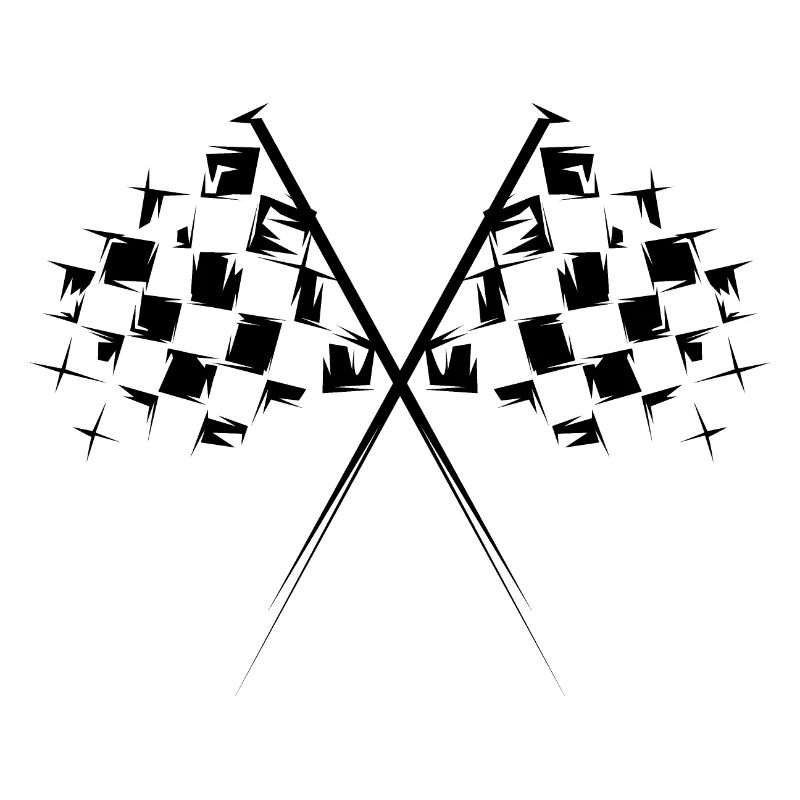 Icône du drapeau de course Illustration Icône du drapeau à damier