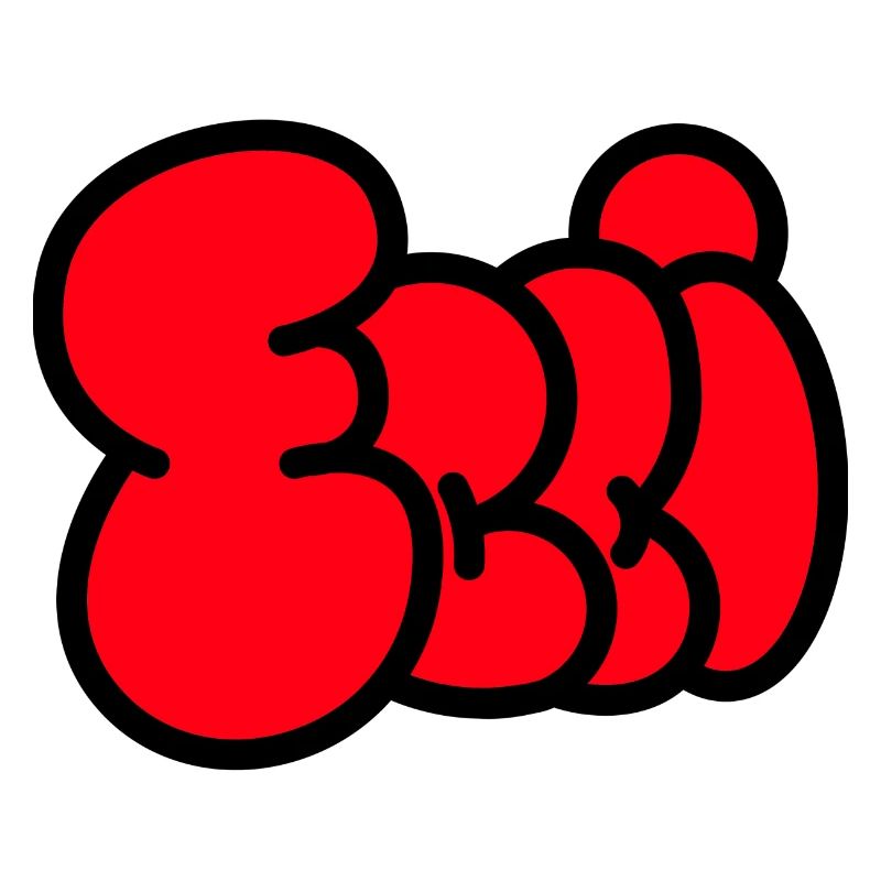 Balloon font ELLI red